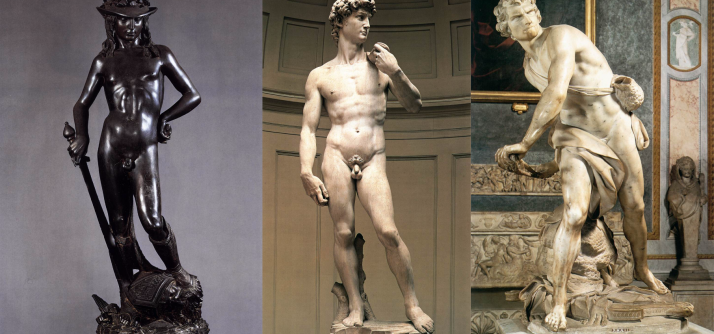 Davi e 3 artistas = 183 anos de história da arte